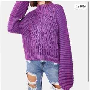 Free People Cable Knit Women's Sweater
